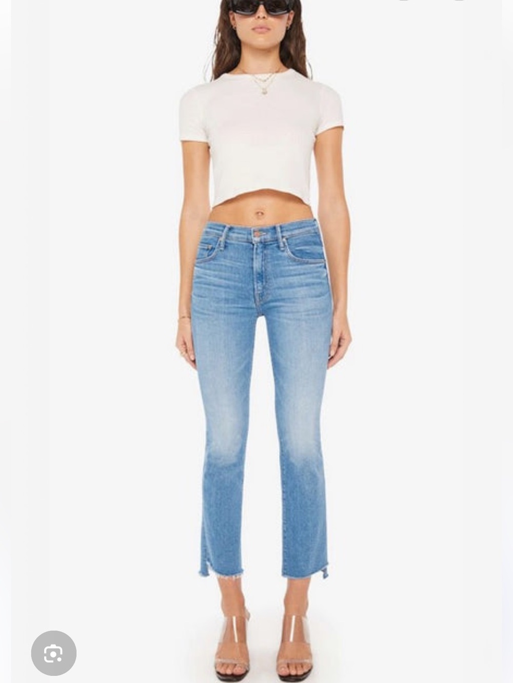 MOTHER The Insider Crop Step Fray in Hold My Hand size 24